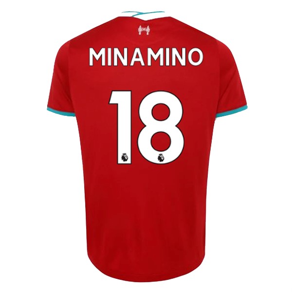 Trikot Liverpool NO.18 Minamino Heim 2020-21 Rote Fussballtrikots Günstig